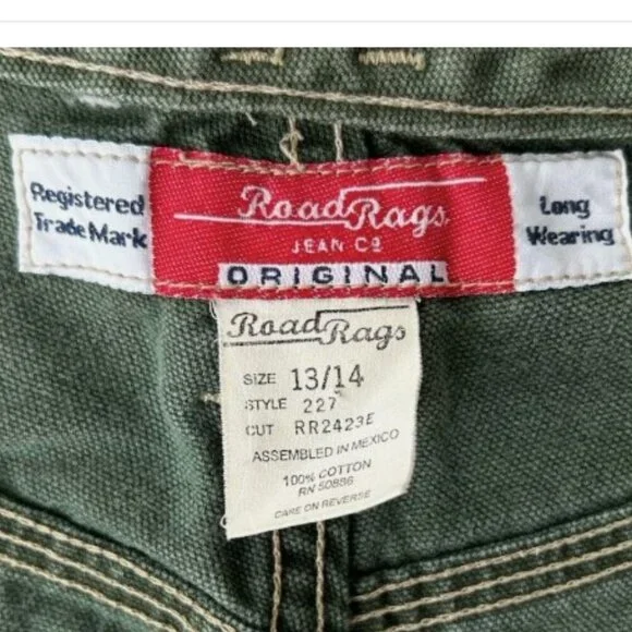 Road Rags Jean Co Vintage Women’s Shorts Green Denim Juniors Size 13/14 - Picture 7 of 9
